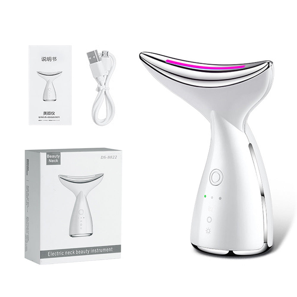 💎EMS Microcurrent Neck & Face Lifting Device – 3 Color LED Photon Therapy for Skin Tightening, Jawline Sculpting & Double Chin Appearance Reduction