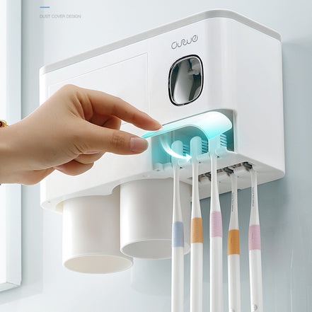 🪥All-in-One Magnetic Toothbrush Holder & Bathroom Organizer with Toothpaste Squeezer