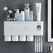 🪥All-in-One Magnetic Toothbrush Holder & Bathroom Organizer with Toothpaste Squeezer