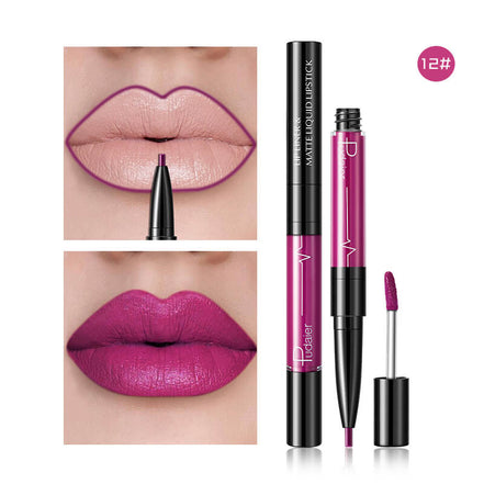 💄Pudaier 2-in-1 Matte Liquid Lipstick & Lip Liner — 16 Shades | 24-Hour Long-Lasting, Non-Transfer, Vegan