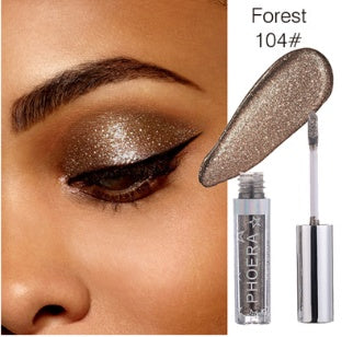 🌟PHOERA Magnificent Metals Glitter & Glow Liquid Eyeshadow – 12 Holographic Shimmer Shades | Long-Lasting Waterproof Glitter Eye Topper