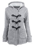 warm winter fur collar jackets women new horn button Long down coat women parka Plus Size female parka hoodies Women