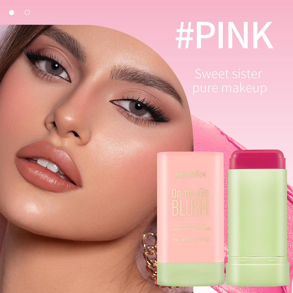 🌸Soft Glow Nude Rouge Blush – Natural Flushed Cheek Color for Everyday Radiance