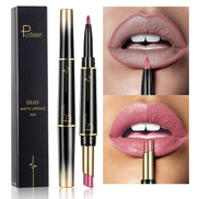 💄Double-Ended Lipstick & Lip Liner — Long-Lasting Matte, 16 Shades