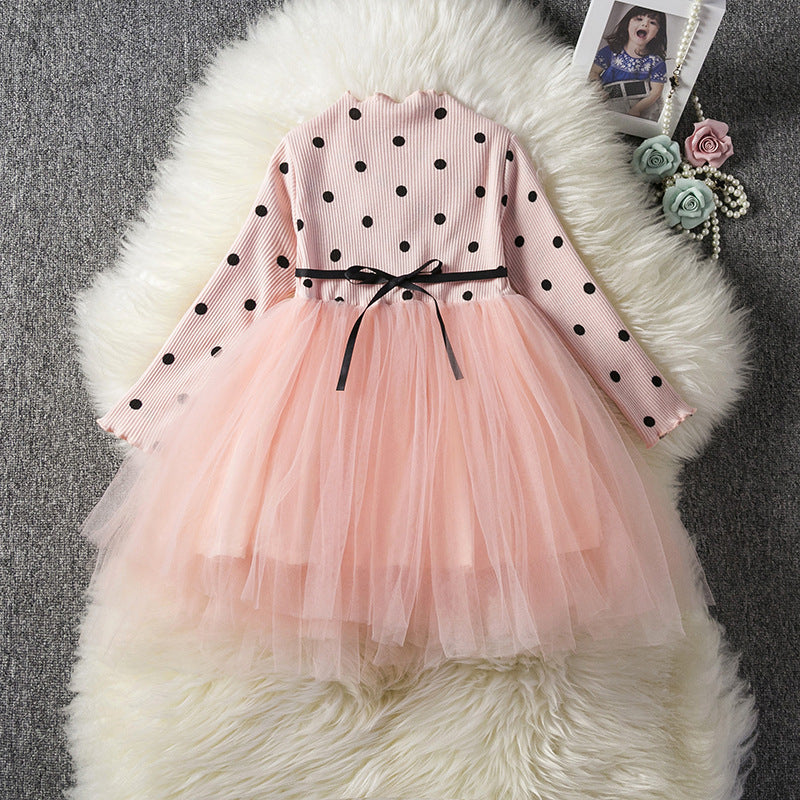 👗Baby Princess Lace Tutu Dress – Elegant Long Sleeve Birthday & Christening Outfit