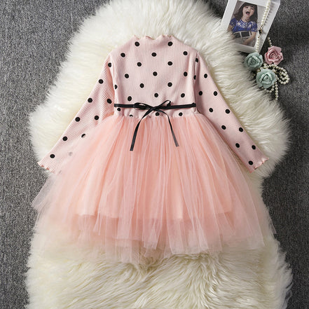 👗Baby Princess Lace Tutu Dress – Elegant Long Sleeve Birthday & Christening Outfit