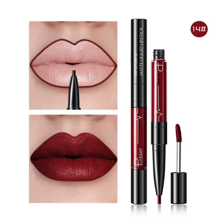💄Pudaier 2-in-1 Matte Liquid Lipstick & Lip Liner — 16 Shades | 24-Hour Long-Lasting, Non-Transfer, Vegan