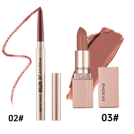 🌸 PHOFAY Matte Lipstick – Smudge-Proof Long Lasting Color (TODAY ONLY)