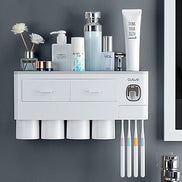 🪥All-in-One Magnetic Toothbrush Holder & Bathroom Organizer with Toothpaste Squeezer