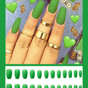 Waterproof Frosted ballet fake nails Benspiti