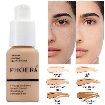 ✨ Oil Control Matte Concealer Foundation Cream – Flawless Full Coverage Press Foundation for All-Day Shine-Free Skin