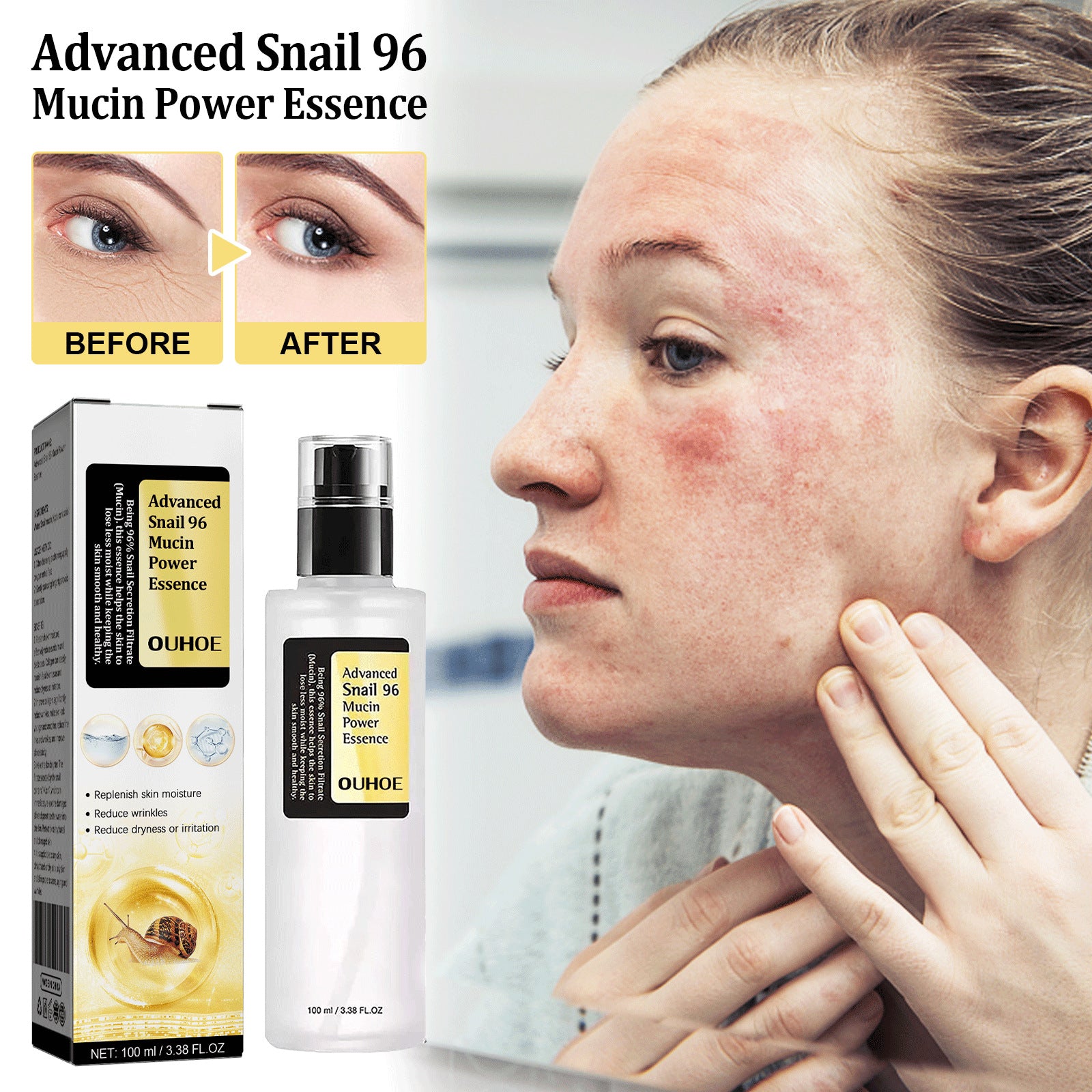 🐌Snail Collagen Glow Serum – Deep Repair & Youth Boost Essence