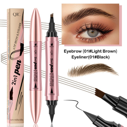 🔥4D Microblading Dual-Ended Eyebrow Pen™ – Natural Hair Stroke Brow + Precision Eyeliner (Waterproof & Smudge-Proof)