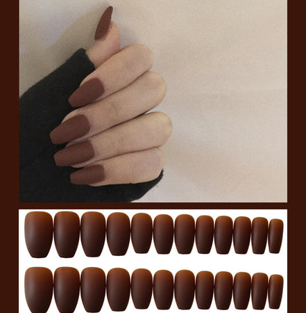 Waterproof Frosted ballet fake nails Benspiti