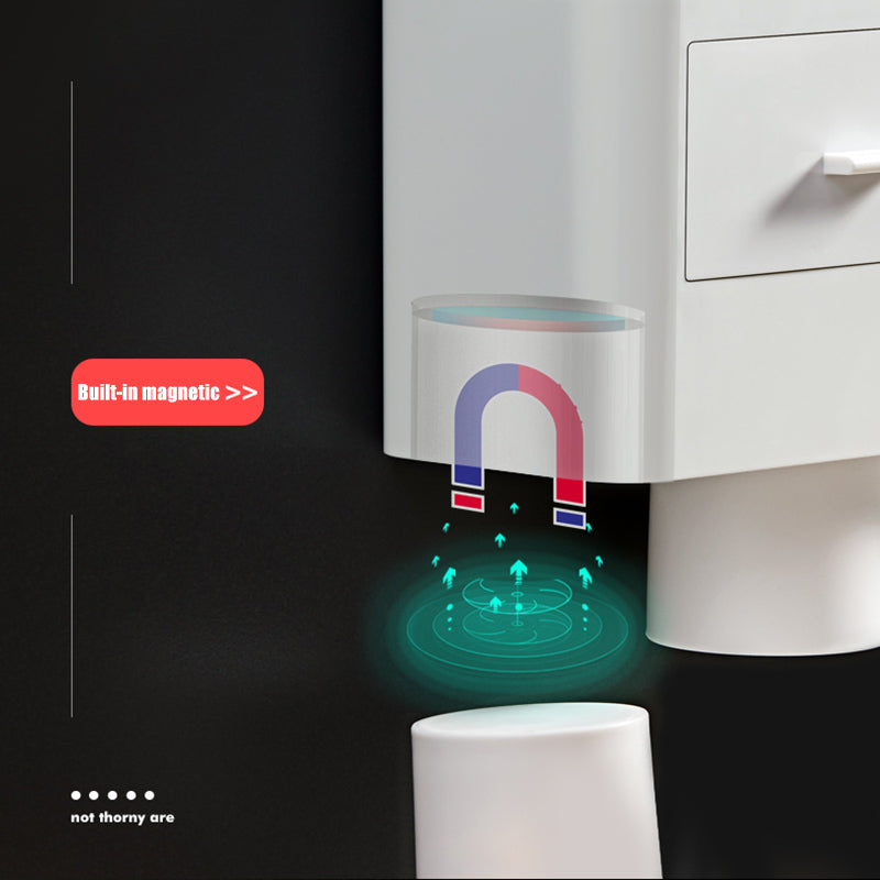 🪥All-in-One Magnetic Toothbrush Holder & Bathroom Organizer with Toothpaste Squeezer