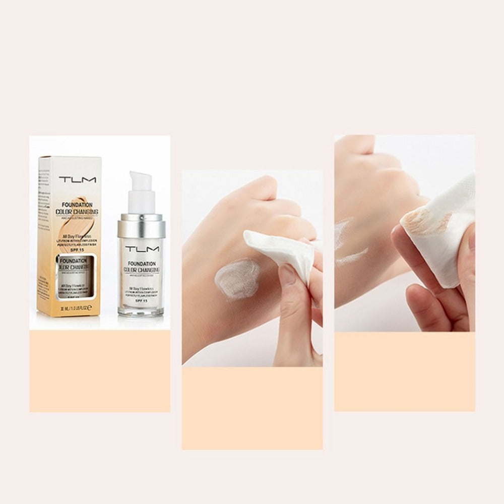 💄FlawlessMatch™ Color Changing Foundation – One Shade That Adapts to Every Skin Tone