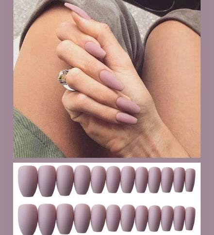 Waterproof Frosted ballet fake nails Benspiti