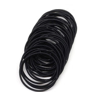 🎁100PCS No-Slip Black Hair Bands – Strong Hold, No Breakage, All-Day Comfort