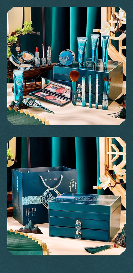 🌿 Green Lotus 18-Piece Beauty & Skincare Makeup Set