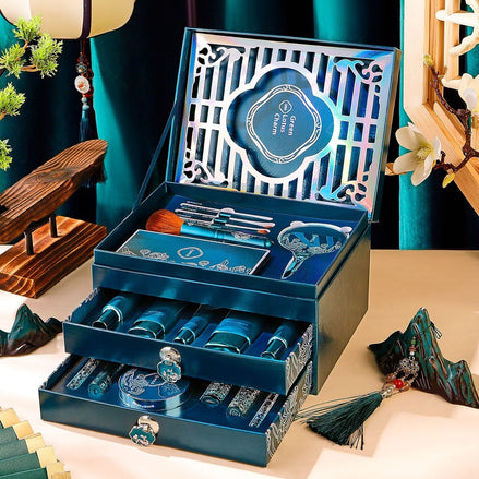 🌿 Green Lotus 18-Piece Beauty & Skincare Makeup Set