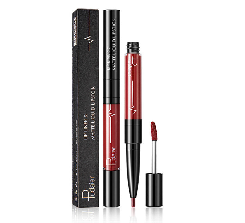 💄Pudaier 2-in-1 Matte Liquid Lipstick & Lip Liner — 16 Shades | 24-Hour Long-Lasting, Non-Transfer, Vegan