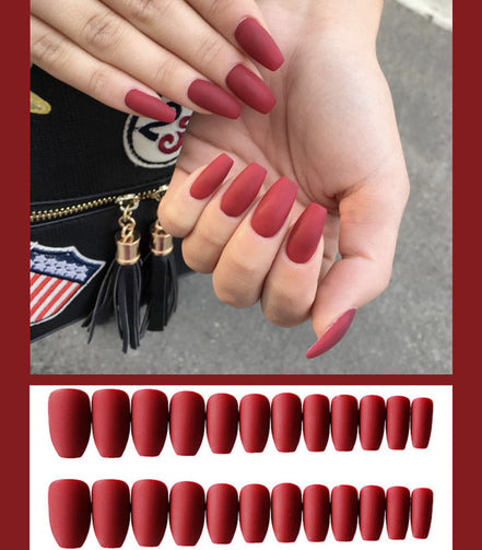 Waterproof Frosted ballet fake nails Benspiti
