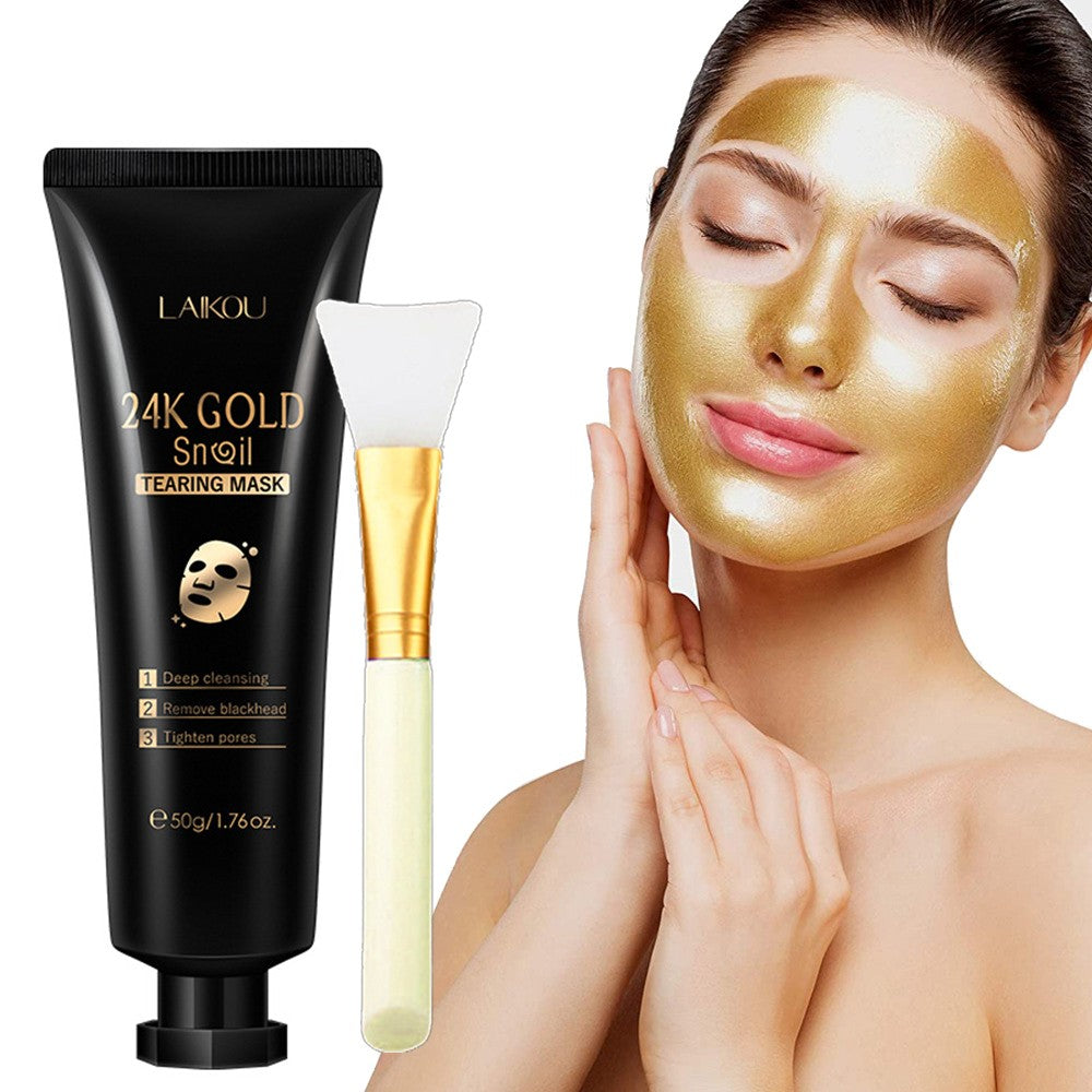 🧖‍♀️Gold Foil Snail Hydrating Peel-Off Mask – Deep Moisture Glow Therapy