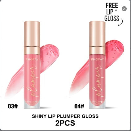 💄Phofay Shiny Lip Plumper Gloss – Long Lasting, Non-Sticky Shine That Survives Heat & Meals