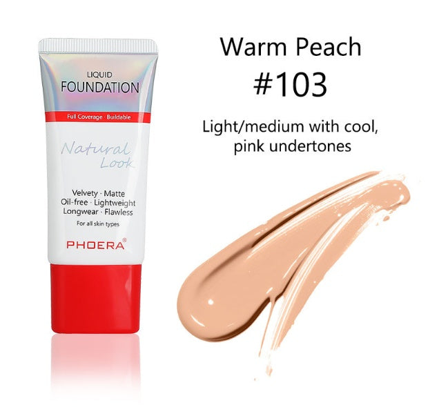 💄Matte Silky Long-Wear Liquid Foundation – Flawless Natural Finish