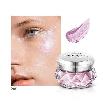 🌟Mermaid Glow Jelly Highlighter – Liquid Face & Body Shimmer | Waterproof Festival Glow Gel | Radiant Gold Illuminator for Eyes, Cheeks & Body