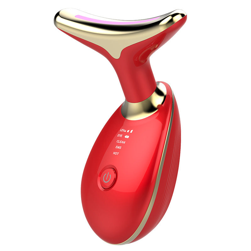 💎EMS Thermal Neck Lifting Massager – Electric Microcurrent Wrinkle Remover & Skin Tightening Device
