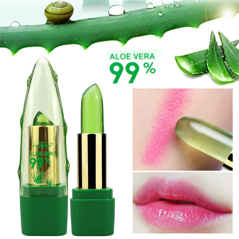 🌿AloeGlow™ Magic Color-Changing Lipstick (Hydrating Aloe Vera Lip Balm)