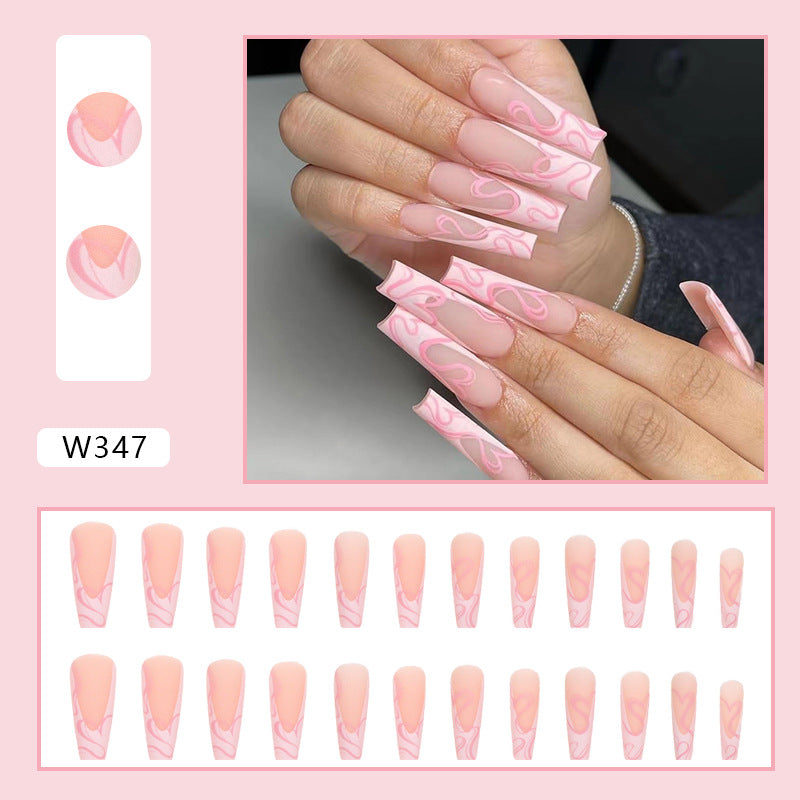 💅✨Heart Stripe Press-On Nails – Salon Glam in Minutes