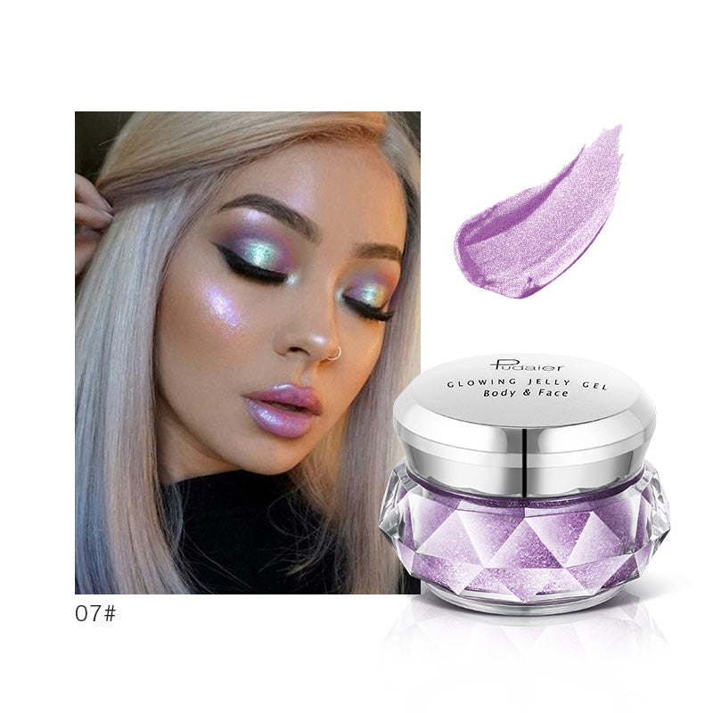 🌟Mermaid Glow Jelly Highlighter – Liquid Face & Body Shimmer | Waterproof Festival Glow Gel | Radiant Gold Illuminator for Eyes, Cheeks & Body