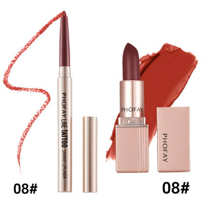 🌸 PHOFAY Matte Lipstick – Smudge-Proof Long Lasting Color (TODAY ONLY)