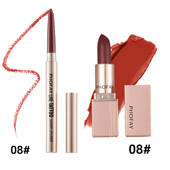 🌸 PHOFAY Matte Lipstick – Smudge-Proof Long Lasting Color (TODAY ONLY)
