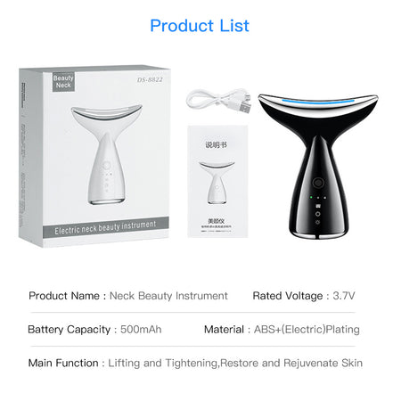 💎EMS Microcurrent Neck & Face Lifting Device – 3 Color LED Photon Therapy for Skin Tightening, Jawline Sculpting & Double Chin Appearance Reduction