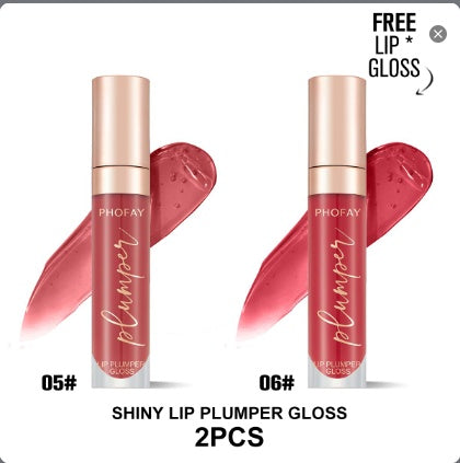 💄Phofay Shiny Lip Plumper Gloss – Long Lasting, Non-Sticky Shine That Survives Heat & Meals