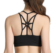 Sports female mesh beauty back bra High strength yoga running bra gathered shockproof sports underwear