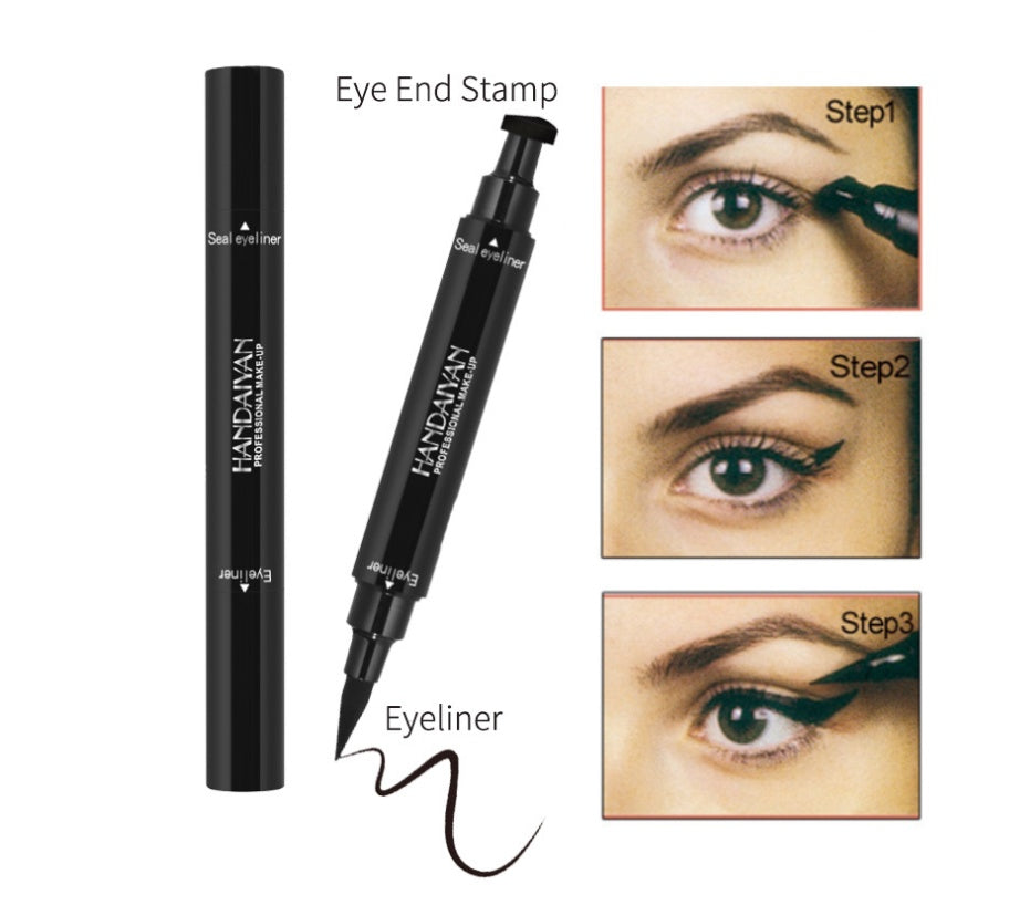🔥2-in-1 Wing Stamp Eyeliner – Perfect Cat Eye in Seconds ✨