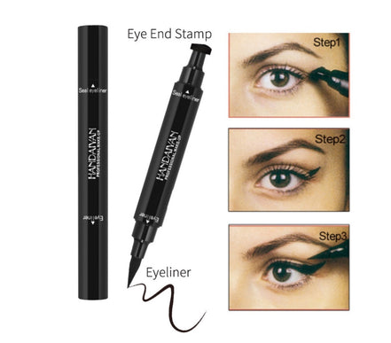 🔥2-in-1 Wing Stamp Eyeliner – Perfect Cat Eye in Seconds ✨
