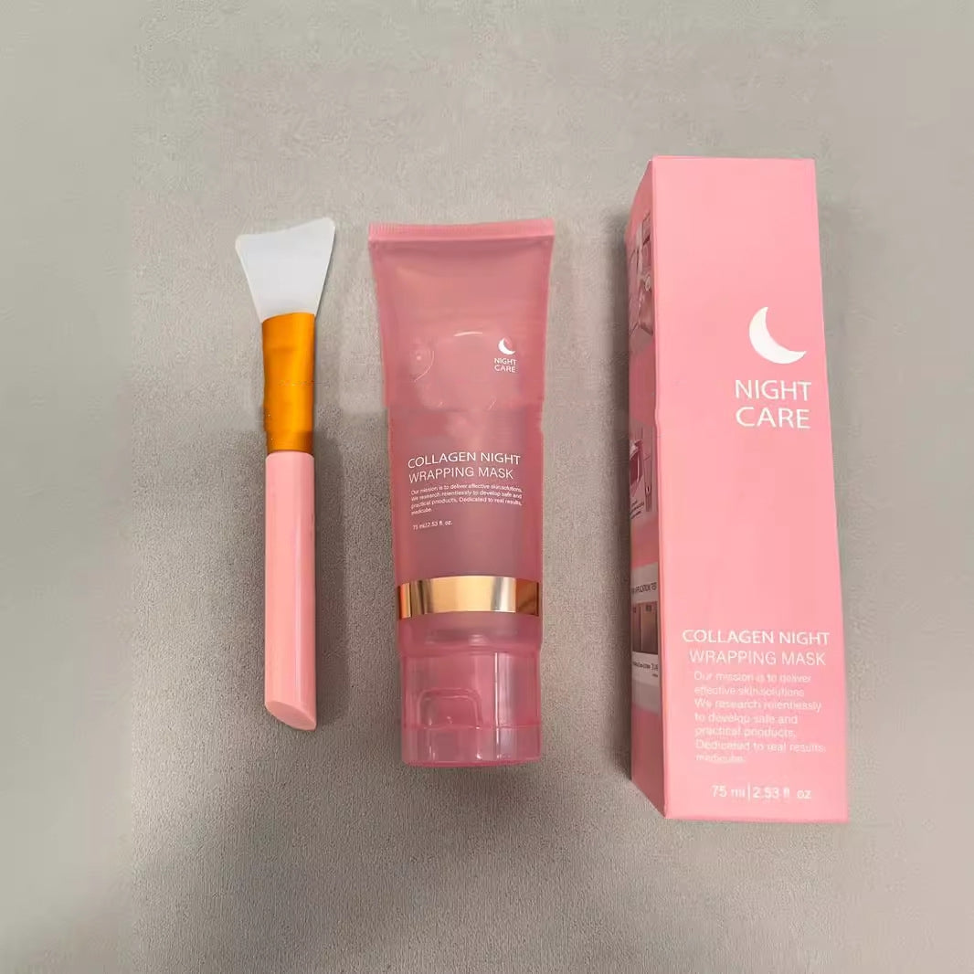🌙Collagen Night Wrapping Mask – Overnight Hydrating & Firming Anti-Wrinkle Face Mask for Glowing, Youthful Skin