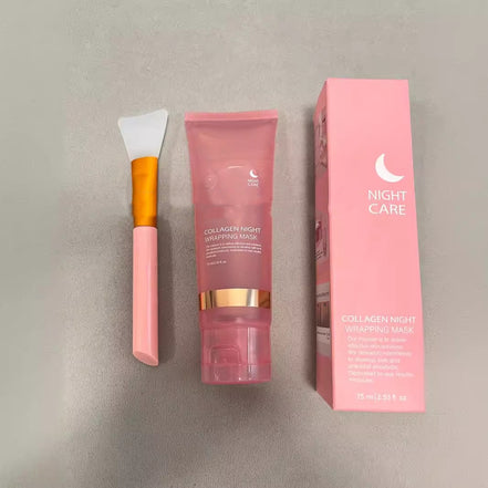 🌙Collagen Night Wrapping Mask – Overnight Hydrating & Firming Anti-Wrinkle Face Mask for Glowing, Youthful Skin