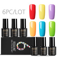 Long lasting Fine Nail polish 6 bottles Benspiti