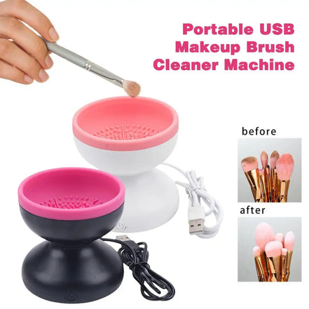 :  💖Electric Makeup Brush Cleaner Machine – Fast USB Automatic Cosmetic Brush Cleaning Tool for All Brush Sizes | Deep Clean & Dry in Seconds