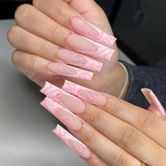💅✨Heart Stripe Press-On Nails – Salon Glam in Minutes