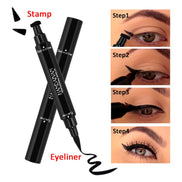 🔥2-in-1 Wing Stamp Eyeliner – Perfect Cat Eye in Seconds ✨
