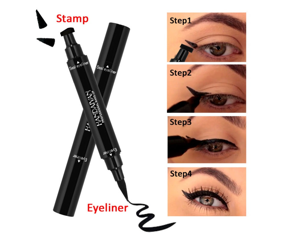 🔥2-in-1 Wing Stamp Eyeliner – Perfect Cat Eye in Seconds ✨