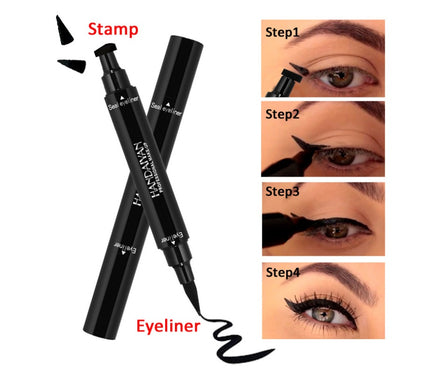 🔥2-in-1 Wing Stamp Eyeliner – Perfect Cat Eye in Seconds ✨