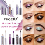🌟PHOERA Magnificent Metals Glitter & Glow Liquid Eyeshadow – 12 Holographic Shimmer Shades | Long-Lasting Waterproof Glitter Eye Topper